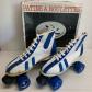 Patins � roulettes ROLLET vintage neufs dans leur bo�te   r�tro ann�es 70 unisexe bleu   T42