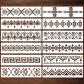 Lot de 12 Pochoirs Style Azt�que Peinture,Mod�les pour Dessin R�utilisable DI...