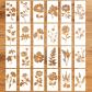 24pcs Pochoirs Fleurs Sauvages, Pochoirs d'Artisanat R�utilisables Mod�les de...