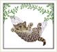 Kit de broderie au point de croix, motif chat sur un panier, animaux faciles ...
