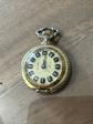 Ancien pendentif belle petite Montre � gousset en argent bijou vintage 2665