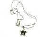 Joli collier avec �toile vintage  avec chaine en argent