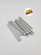 LEGO LOT 10 X TILE 1X8 L.B.GRAY REF 4162 - 4211481  NEUF
