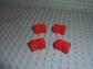 4 x LEGO red Brick ref 4216 for roller door - set 7945 6571 6385 6382 6369 6097