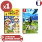 1 Boitier de Protection Crystal Box Jeux Nintendo Switch 0,3 mm Neuf