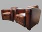2 Fauteuils Club Vintage cuir