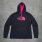 Black and pink hoodie   The North Face   Size XL