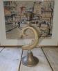 Ancien bougeoir en laiton Animalier poisson 29 cm Vintage 60 70