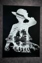 Luffy Tableau One Piece Toile Murale 30x40 cm Noir Blanc art anime D�co Manga