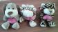 3 Peluches Animaux- Doudou Porte Clefs 16 cm . Neufs