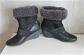 jolies bottines compens�es fourr�es en cuir noir CAMPER pointure 37 SUPER �TAT