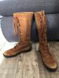 jolies bottes plates lac�es cuir marron camel TOD'S pointure 35,5 VALEUR