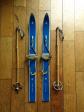 ANCIEN SKI enfant BOIS et b�tons roseau VINTAGE D�CO CHALET MONTAGNE