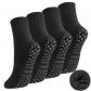 Lot de 4 paires de chaussettes de pilates antid�rapantes pour femme  Chausset...