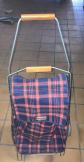 Ancien CADDIE DE COURSE MADE IN FRANCE Charriot Trolley MOTIF ECOSSAIS VINTAGE