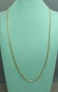 Belle cha�ne, collier en plaqu� or, mod�le maille for�at unisexe, L 64 cm X 2 mm
