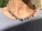 Collier Drap� Argent 925 Massif Sph�res Boules Cascade Vintage Espagne 32g