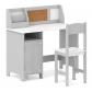 Bureau pour Enfants avec Chaise Tableau d'Affichage Biblioth�que en Bois pour l