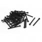 30pcs M3x35 Acier alli� cylindrique creuse Noir hex t�te M�trique Boulons Vis