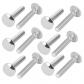 M6x35mm Acier Inox 304 vis enti�re filet� t�te bomb�e collet carr� DIN603 12pcs