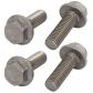 4pcs M10x30mm Acier Inox 304 filetage t�te Hex embase Vis T�te dentel�e
