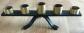 chandelier 2 bougeoir fonte bronze laiton designer brut decoration candelstick