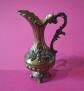 Ancienne Petite Aigui�re Soliflore Laiton D�cor Fleurs Made In Italie HT 10,5cm