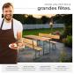 Ensemble Brasserie Table Bancs Pliables Bois Sapin Dossier Amovible F�te Jardin