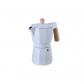 NATURALLY  Cafeti�re 3 tasses en aluminium blanc  Conducteur thermique sup�ri...