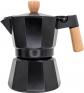 FIH 1251 cafeti�re italienne induction 3 tasses design noir bois aluminium po...