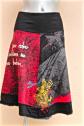 DESIGUAL Gonna Trap�ze Multicolore Ricamata, Taglia S, Ottime Condizioni