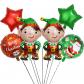 6 Pi�ces Ballons Feuille Elf de No�l, Ballon en Foil d'elfe D�coration de F�t...
