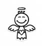 AUTOCOLLANT   ANGE : ANGELS DIEU GOD - STICKERS