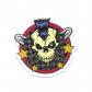 AUTOCOLLANT   T�TE DE MORT : SKULL DEATH DEAD HEAD PUNK - STICKERS