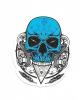 AUTOCOLLANT   T�TE DE MORT : SKULL DEATH DEAD HEAD DIAMONDS DIAMANT - STICKERS