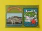 2 Autocollants vintage sur Carte postale: Sibenik ville de Croatie (13,5x9,5 cm)