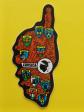 Autocollant vintage Blasons en couleur Corsica (14,5x 7 cm)