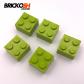 LEGO x5 3003 Brick 2x2 Lime Genuine LEGO