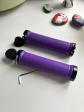 Poign�es de v�lo - trottinette violettes avec embouts