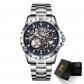 Montre Homme M�canique Automatique Skeleton Bracelet Acier Inoxydable Sport GLE