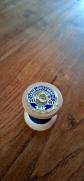 bobine en bois ancienne de fil bleu marine - noir, fil c�bl� Louis d Or 6 fils,