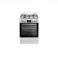 Cuisini�re 60 cm, blanc, table gaz, 4 zones, four MF8 chaleur puls�e, d