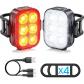 Lumi�re V�lo Avant Arri�re Kit �clairage USB Rechargeable IP65 LED 4 6 Modes