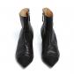 Chanel Bottines Cuir Pointu Noir EU39,5 Noir Cuir Pointu Bottes UK6...