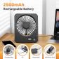 Ventilateur de Bureau Mini USB Portable Petit Ventilateur de Table Rechargeable