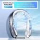 Ventilateur portable. Autour du cou. Puissance du vent ajustable.