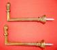 lot de 2  CROCHETS ANCIENS EN LAITON POUR RIDEAUX AMEUBLEMENT DECORATION Lg 8 cm