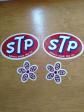2 Autocollants STP. Monaco Grand Prix 1971. 2 STP Mini Flower
