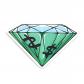 AUTOCOLLANT   DIAMOND DIAMANT : PIERRE PRECIEUSE BIJOU DOLLAR $$$ - STICKERS
