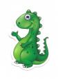 AUTOCOLLANT   DINOSAURE : JURASSIC DESSIN HUMOUR COMICS CARTOON FUN - STICKERS